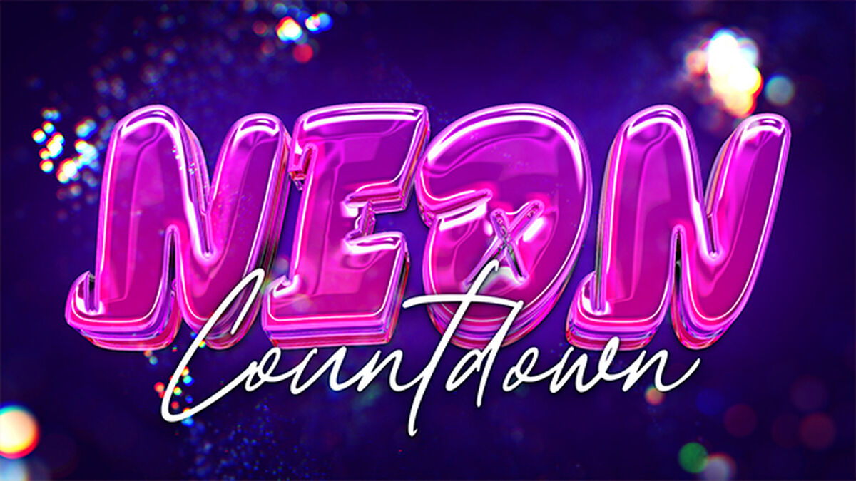 Pink Bubble Neon Future Countdown image number null